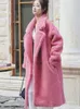 Manteau Long et chaud en fausse fourrure pour femmes, manches épaisses, ours en peluche, décontracté, ample, surdimensionné, vêtements d'extérieur, 2023