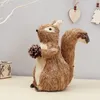 Juldekorationer Söt trä Artificial Christmas Squirrel Xmas Decor for Home Decor för julprydnader 231012