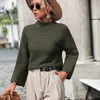 Kvinnors tröjor håliga nackkvinnor Knit tröja Autumn Pullovers Damer Långärmad solid Green Elegant Loose Winter Tops Jersey Mujer 231012