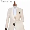 Mäns kostymer blazers thorndike olika färger en knapp brudgum tuxedos sjal lapel groomsmen man mens bröllop tre stycken 231013