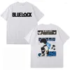 Herren T-Shirts BLUE LOCK Anime Cosplay Isagi Yoichi Hip-Hop-Stil Coole T-Shirts Sommer Herren Damen Rundhals Modisch Lässig Kurz