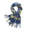 Scarves Cashmere Scarf Factory 2023 Autumn Winter Classic British Men's Plaid Wool