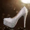 Robe chaussures cristal pompes femmes plate-forme talons hauts mariage mariée rouge argent dames 231013