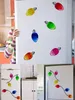 6 stycken Xmas bildekorationer jul reflekterande kylskåp magneter lätt boll gnome bär magneter klistermärken bilklistermärken för semesterfestartiklar