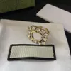 Modedesigner brev hänge halsband kedja strass ring för kvinnor retro gåva personlighet örhänge party smycken med 227s