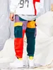 Calças masculinas Aelfric Vintage Color Block Sweatpants Patchwork Camo Hip Hop Skate Ativo Streetwear Sportswear