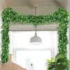 Dekorativa blommor Artificial 12 Vine Leaf Hanging Home Decor Wisteria Garland