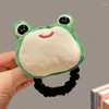 Hair Accessories Autumn Winter Plush Filling Sponge Cartoon Bear Frog Elastic Band For Girl Cute Soft Durable Bun Ponytail Ties