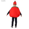 Thème Costume Enfant Tomate Cosplay Combinaisons Halloween Carnaval Drôle Enfants Fruits Légumes Tomate Cos pour Noël École Drame VêtementsL231013