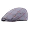 Mannen Vrouwen Katoen Plaid Baret Krantenjongen Klimop Hoed Casual Platte Rijden Golf Cabbie Caps Art Jeugd Cap Eenvoudige Voorwaarts hat217d