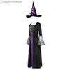 Theme Costume Witch Come for Women Long Sorceress Classic Dress Halloween ComeL231013