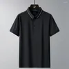 Herenpolo's Zomer T-shirts voor heren Ademen Polo Shirs Werkkleding Effen Kleur Dunne Cool Slim Fit Tops Korte mouw