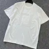 Herr t-shirts 24s Mens T Shirt Designer och Womens Tees Pure Cotton Bortable Printed Flocking Patch Par Samma kläder S-5XL