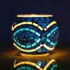 Crystal Glass Mosaic Candle Holders Home Table Decoration Wedding Decorations Candles Lantern Valentine Gift LL