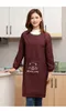 Aprons Reversible Coverall Smock Waterproof Oil Resistant Long Sleeved Aprons Printing Household Kitchen Work Men Women Thin Apron 231013