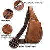 Waist Bags WESTAL Mens Shoulder Bag Genuine Leather Chest Pack Man Sling Messenger Belt Small Crossbody Side for Men 231013