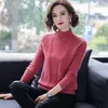 Kobiety swetry FDFKLAK jesienne zima gruba pół szyi ciepła dno koszulka wełna top dołu pull femme s3xl 231012