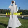 Kvinnors dike rockar lång fet flicka 300 pund solskyddskläder yttre slitage sport vindbrytare jackw japansk casual coat trend