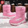 Bottes Hiver enfants bottes princesse élégantes filles chaussures imperméables fille garçon bottes de neige enfants chaud haute qualité bottes en peluche 231012