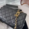 Woc flap fashion bags top quality women designer bag classic black white shoulder crossbody bags chain caviar bag checkered luxurys handbags envelope handbag