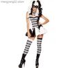 Tematdräkt Halloween Carnival Masquerade Ball Cosplay Vampire Clown kommer vuxen kvinnlig rutig Demon Uniform Xmas Sexig Fancy Outfit Suit T231013