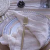 Table Napkin NP013A wholesale washable 10 pcs/lot wedding 40cm*40cm dusty pink green ivory % cotton cheesecloth gauze table napkin 231013