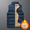 Gilet da uomo 105KG 10XL Gilet invernale Fodera in pile Taglie forti Gilet caldo Autunno Outwear Cappotti Giacca oversize senza spalle 806 231013