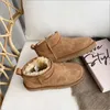 Designer-Damenstiefel Australien Klassische Ultra-Mini-Plateau-Schneestiefel Tasman-Booties Damen Winter Warme Wollschuhe Tazz Wildleder-Shearling-Plateaus Slipper