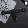 Underpants Sexy Gay G-Strings Men's Underwear Transparent Penis Pouch String Homme Slip Erotic Mens Thongs And G Strings Cuec2705