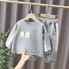 Clothing Sets Fashion Toddler Baby Boys Girl Fall Clothes Sets Baby Girl Clothing Set Kids Large Butterfly Sweatshirt Pants 2Pcs Suits Outfit 231012