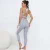 Women's Tracksuits Polka Dot Yoga Suit for Fitness Mesh Patchwork Workout Clothes for Women Print Gym Set Women Tracksuit Sportswear White S L 231010