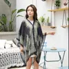 Scarves Sunscreen Chiffon Shawl Flower UV Resistant Cycling Beach Pearl Button Multi-color Scarf Printing Women's Silk