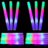 Decoración de fiesta 12 15 24 30 60 90 unids Glow Sticks RGB Luces LED en la luz de fluorescencia oscura para el concierto de bodas Festival237V