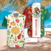 Men's Casual Shirts Mexico Summer Shirt Fashion Hawaiian Short Sleeve