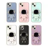 Stereoscopic astronauts for IPhone15 phone case fall protection 13proMax electroplated bracket protective sleeve 11