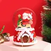 Weihnachtsdekorationen, Weihnachts-Schneekugel, Spieluhr, leuchtende Kristallkugel, Weihnachtsmann, Glaskugel, Schreibtisch-Dekoration, Ornament, Büro, Heimdekoration, Weihnachtsgeschenk 231012