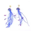 Висячие серьги, 1 пара, очаровательные серьги с океаническими животными, украшения для ушей в форме медузы, модные эффектные ювелирные изделия для женщин и девочек