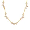 Choker Heart w kształcie cyrkonu Naszyjnik Kreatywny złoto Plane bezczelne eleganckie błyszczące biżuteria przyjęcie modowe