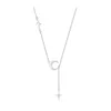Pendant Necklaces Fashion Clavicle Chain Women Light Luxury Design Matte Moon Tassel Summer Star Necklace Jewelry Gift