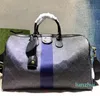 2023 saco de lona de couro bolsa de ombro vintage impresso bolsa duffle saco de bagagem crossbody saco do mensageiro