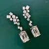 Studörhängen Gaoding Importerad High Carbon Diamond Emerald Eargail Fashion Quality 925 Silver Imitation E197