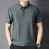 Polo da uomo Polo estiva a maniche corte Stile sottile Vestibilità ampia Moda urbana Business Casual Ropa Para Hombre Waffle Grid