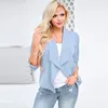 Women's Suits Women Plus Size Work Commute Wears Simple Casual Office Blazer Formal Clothing Lapel Buttonless Solid Colors Half Sleeve