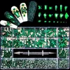 Nail Art Décorations Diamants de luxe S Vert Cristal DIY Chaims Flatback Multiforme Décor Salon Accessoires 2126 Grilles 10000pcs 231012