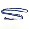 Contas de oração tasbih 99 pedra azul dentro de concha natural artesanal peru borla muçulmano misbaha rosário contas islâmicas presente eid f1211260n