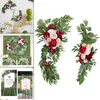 Decorative Flowers 2 Pieces Silk Display Fake Plant Hanging For Wall Holiday Wedding