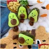 Plüschpuppen, Plüschpuppen, 12 cm, Cartoon-Avocadofrucht, alle Arten von Früchten, neue süße Puppe, Schultaschenzubehör, Schlüsselanhänger, Weihnachtsgeschenk für Dhulo