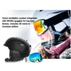 Riding Helmets Ski helmet goggles overall molded ABS PC EPS high quality ski outdoor sports snowboard and skateboard safety 231012