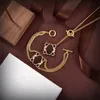 Zestawy naszyjników i bransoletki dla damskich damskich projektantów luksusowe naszyjniki modowe Wysokiej jakości złote srebrne paski bransoletki biżuteria z pudełkiem