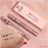 Combinatie oogschaduw/liner Combinatie oogschaduw/liner 2in1 Wing Eyeliner-stempel Vloeibaar potlood Driehoekszegel Liner Cat Style Make-up Dhkoy